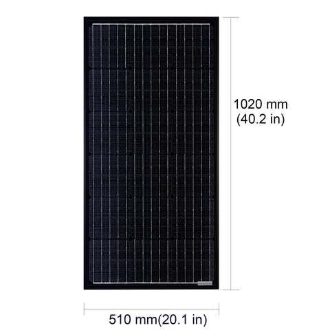 ACOPOWER 100W Black Mono Solar Panel, 12V