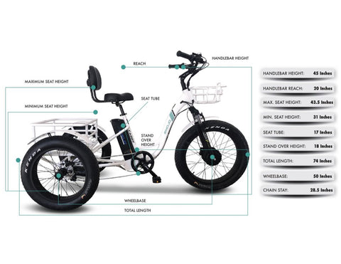 Emojo Caddy Pro Fat Tire Electric Trike