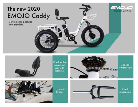 Emojo Caddy Pro Fat Tire Electric Trike