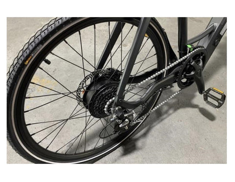 Genze E222 Step-Thru Matte Black Electric Bike 350 Watts