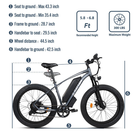 Rattan Pathfinder 750W All Terrain Fat Tire Electric Bike