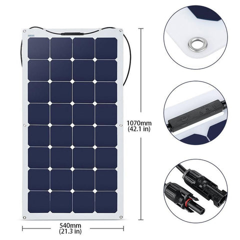 ACOPOWER 220Watts Flexible Solar RV Kit with 30A MPPT LCD Charge Controller