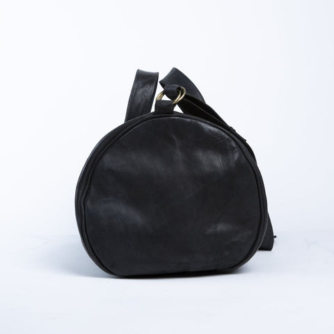 Viernes | Black Leather Duffel Bag