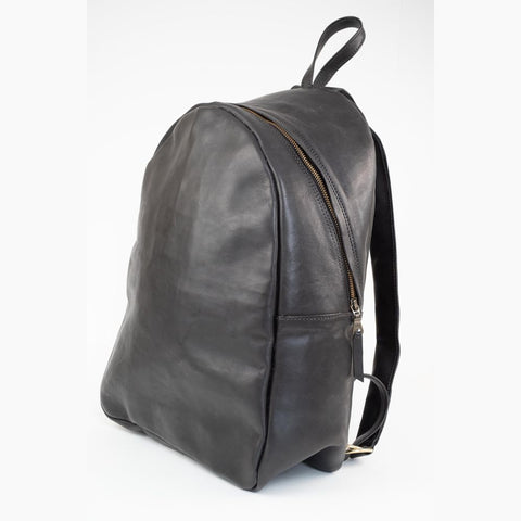 Coco | Unisex Black Leather Backpack