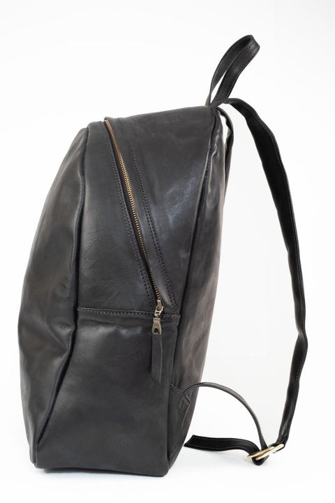 Coco | Unisex Black Leather Backpack