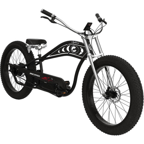 Micargi Cyclone 500W 48V Chopper Style Fat Tire Cruiser Electric Bike Full Package