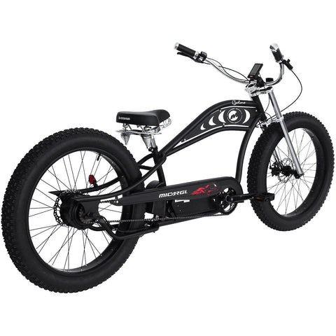 Micargi Cyclone 500W 48V Chopper Style Fat Tire Cruiser Electric Bike Full Package