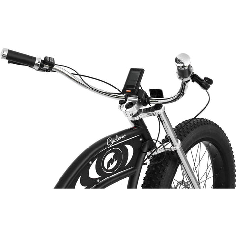 Micargi Cyclone 500W 48V Chopper Style Fat Tire Cruiser Electric Bike Full Package