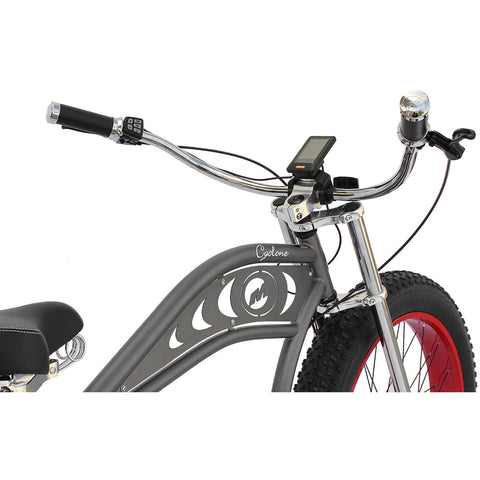 Micargi Cyclone 500W 48V Chopper Style Fat Tire Cruiser Electric Bike Full Package