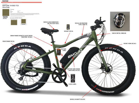 EMOJO Wildcat PRO 750W Fat Tire Electric Mountain Bike with Hydraulic Brakes